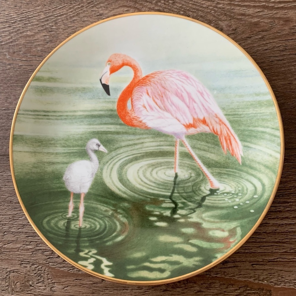 Flamingo Decorative Plate from w. Germany - Picture 2 of 8